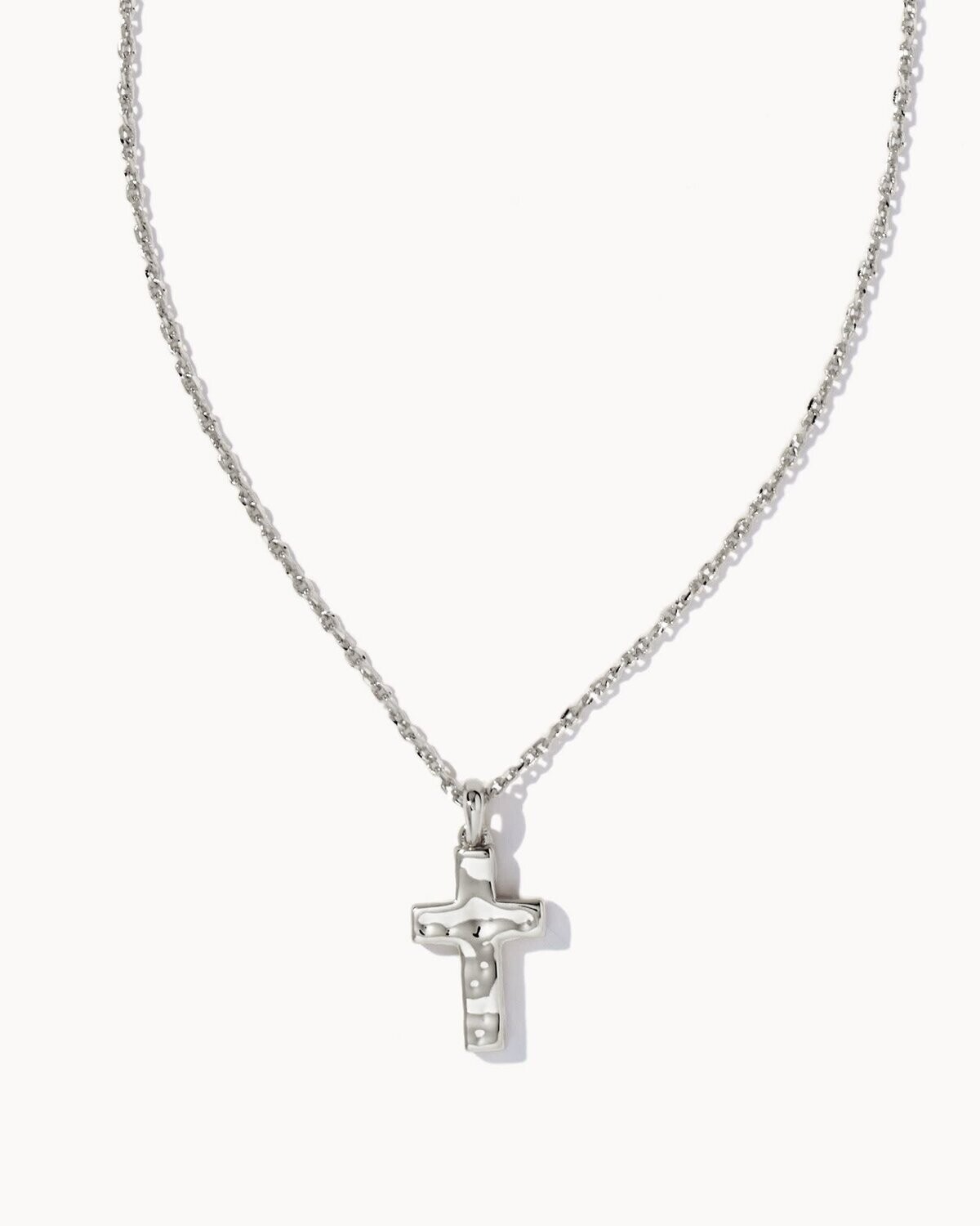 Cross Pendant Necklace - Rhodium