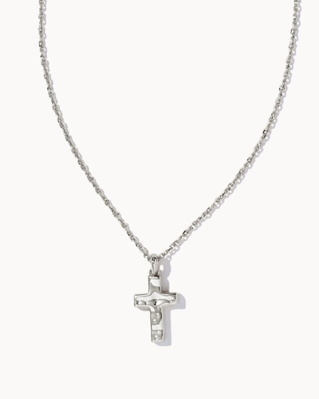 Cross Pendant Necklace - Rhodium