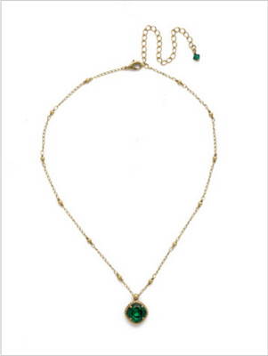Emerald Cushion-Cut Pendant Necklace