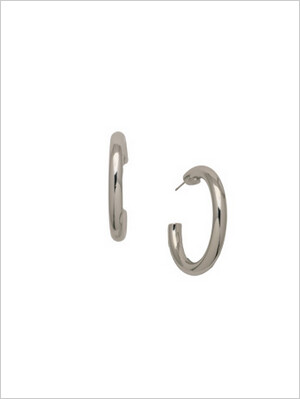 4EFF1PDMTL - Palladium Kelley Hoop Earrings