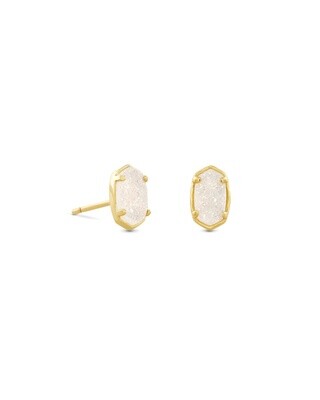Emilie Stud Earring - Iridescent Drusy/Gold