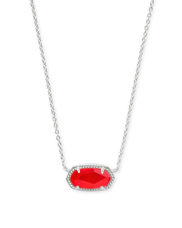 Elisa Necklace - Red Illusion/Rhodium