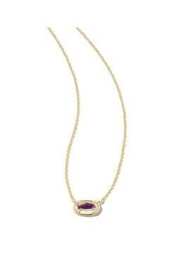 Grayson Necklace Gold/Dichroic Glass