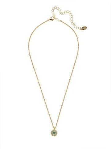 NBY38BGSGR - Sage Green Simplicity Pendant Necklace