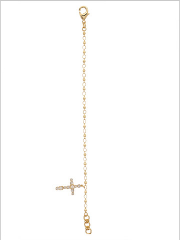 BEX2BGCRY - Crystal Miley Cross Charm Bracelet