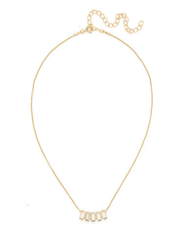 NFM31BGCRY -  Crystal Crown Tennis Necklace