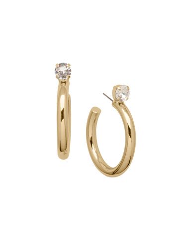 EFP26BGCRY - Crystal Keeley Studded Hoop Earrings