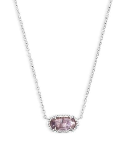 Elisa Necklace - Amethyst/Rhodium