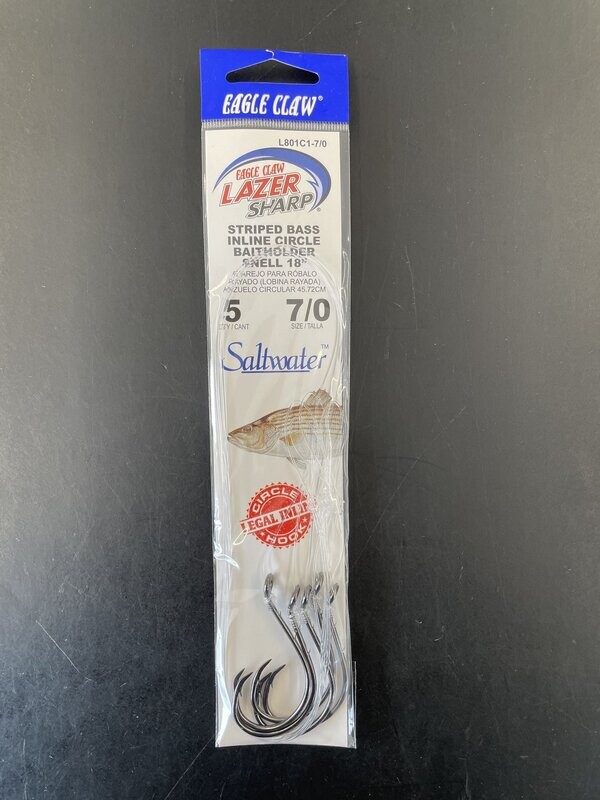 Eagle Claw Inline Circle Hook 18&quot; Mono