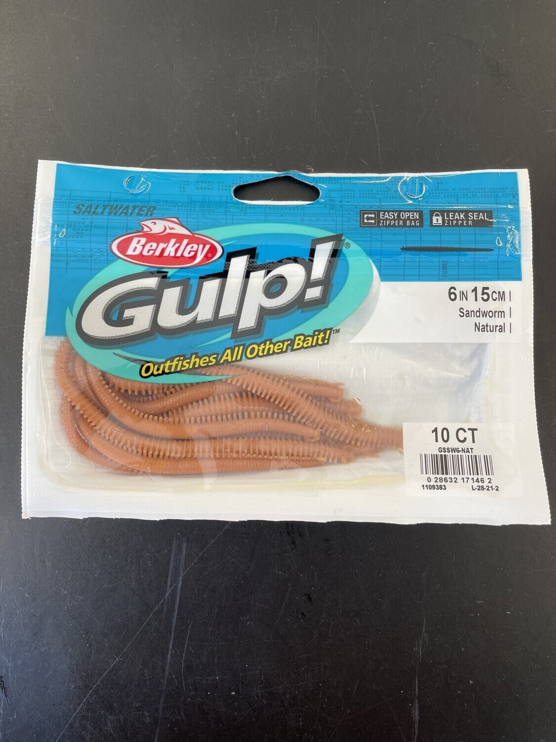 Berkley Gulp Sandworm, 6&quot; 10Pk, Natural