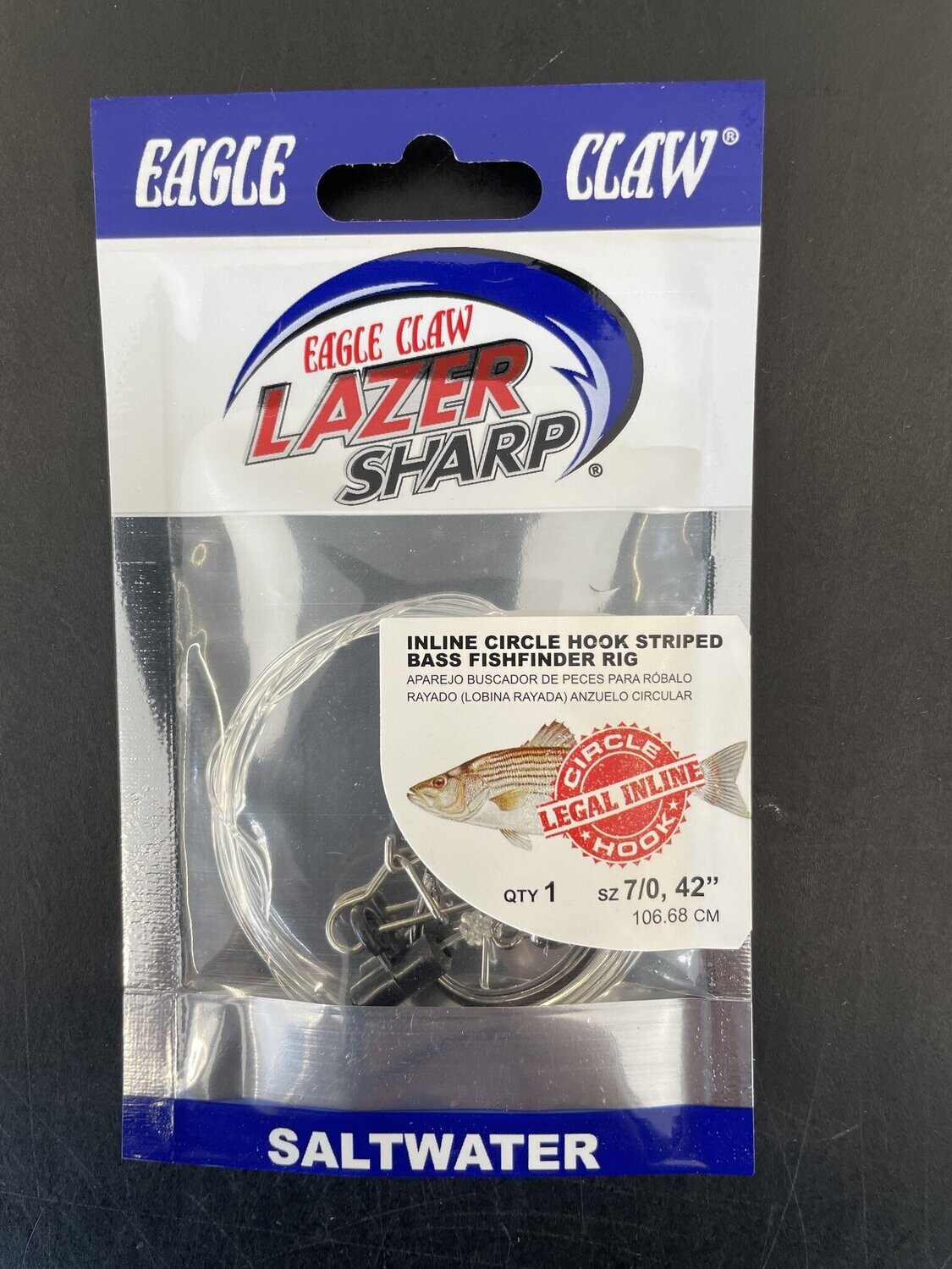 Eagle Claw Inline Circle Hook Rig, Size: 7/0