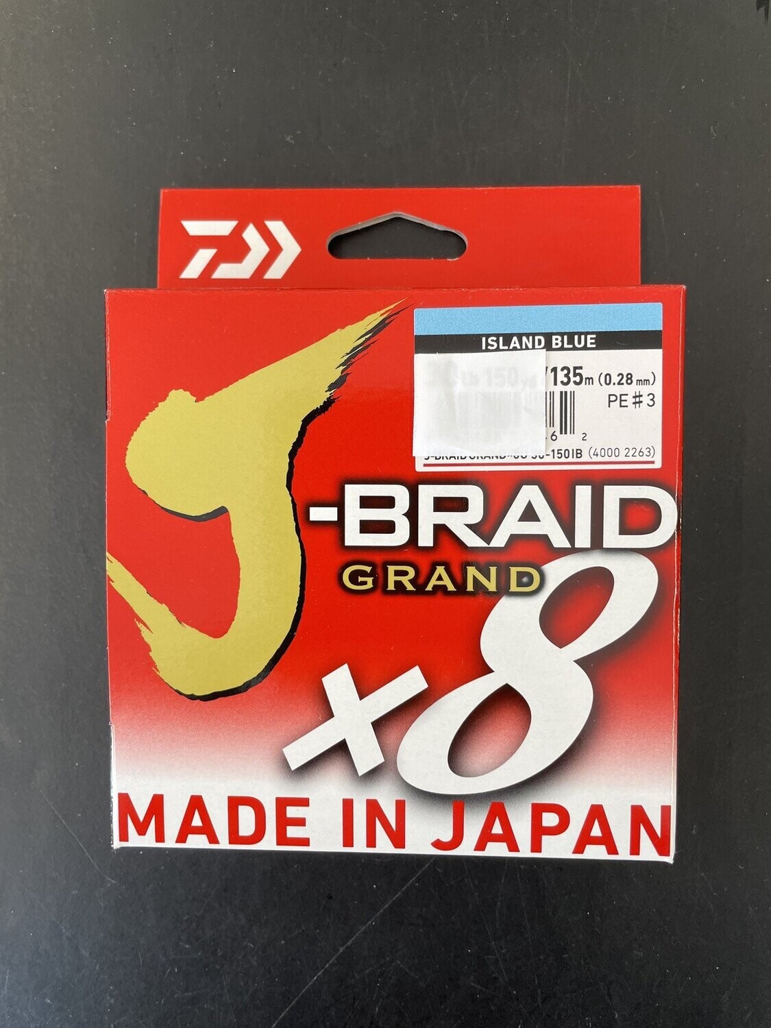 Daiwa J-Braid line 150 Yards, Color: Island Blue, Size: 15 lb