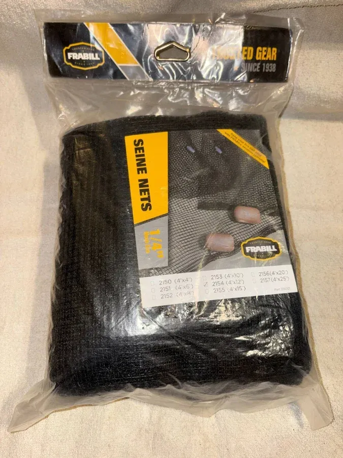 1/4" Mesh Frabill 2154 Minnow Seine 4x12