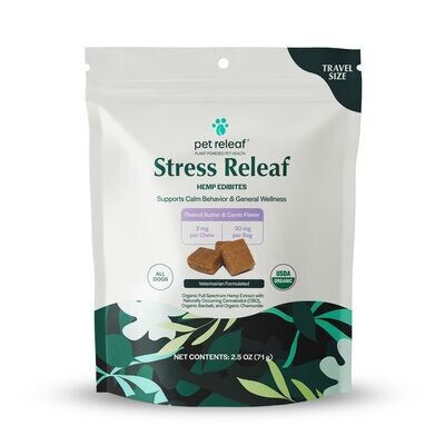Pet Releaf Edibites Peanut Butter &amp; Carob Trial Size 2.5 oz