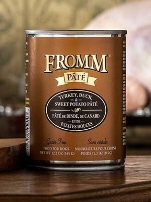 Fromm Can Dog Grain Free Turkey, Duck &amp; Sweet Potato Pate&#39; 12.2 oz