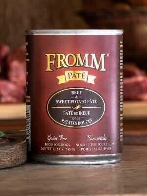 Fromm Can Dog Grain Free Beef &amp; Sweet Potato Pate&#39; 12.2 oz