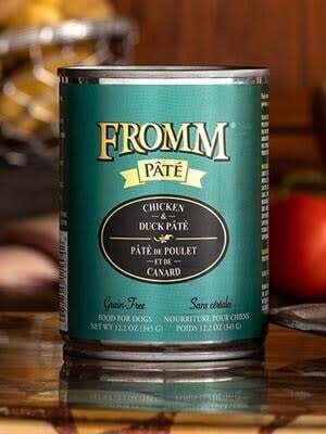 Fromm Can Dog Grain Free Chicken &amp; Duck Pate&#39; 12.2 oz