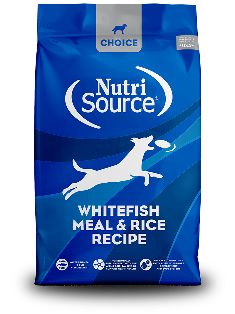 Nutrisource Dog Food Choice Whitefish Meal &amp; Rice Recipe