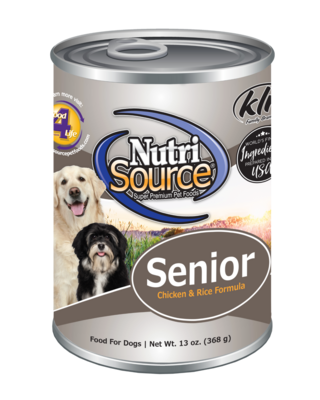 Nutrisource Can Dog Senior Chicken &amp; Rice 13 oz