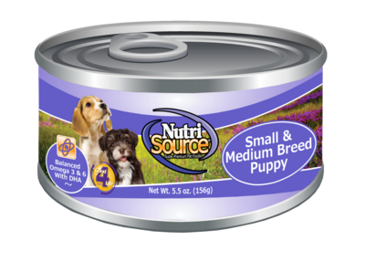 Nutrisource Can Puppy Chicken &amp; Rice Sm/Med Breed 5.5oz