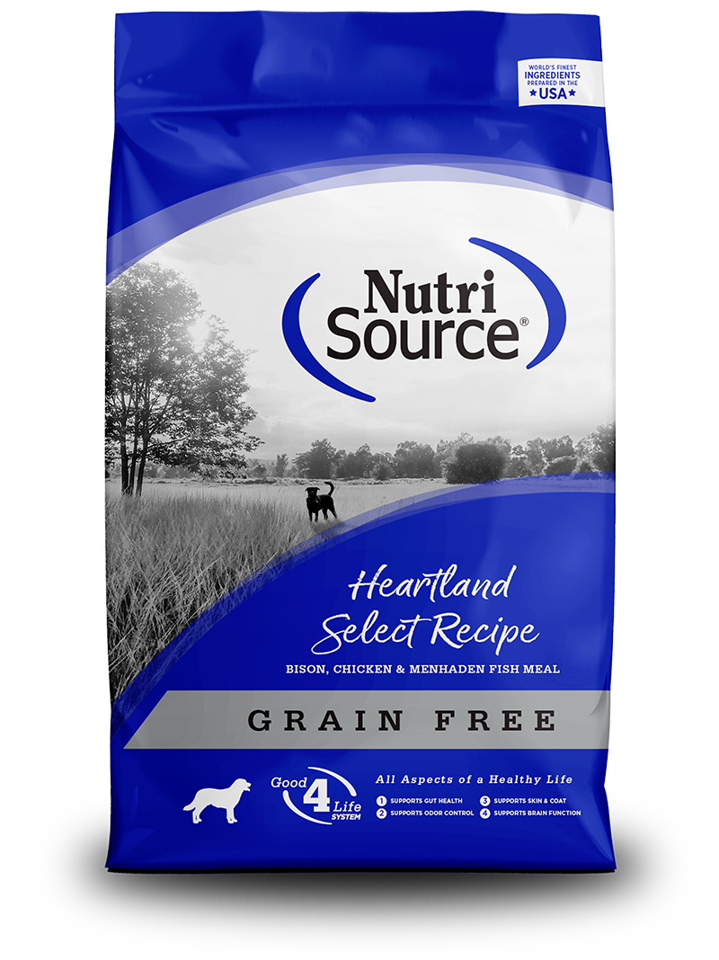 NutriSource Dog Food Grain Free Heartland Select with Bison 30 Lb