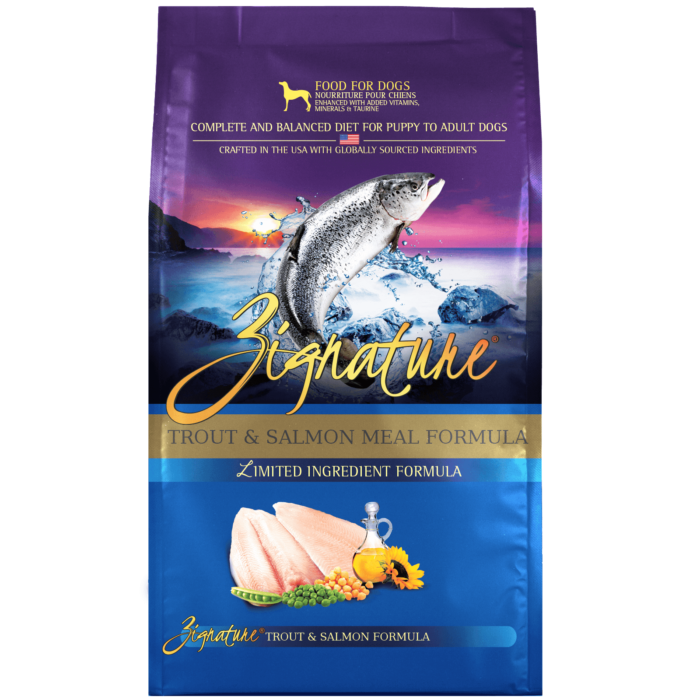 Zignature Trout &amp; Salmon Formula Limited Ingredient Dog Food 25 lbs