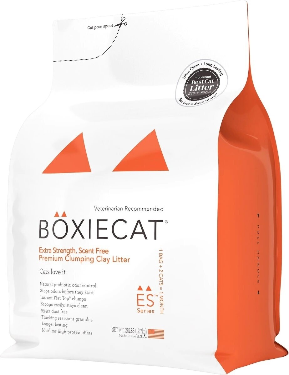 Boxie Cat Extra Strength Scent Free Premium Clumping Clay Litter 28 lbs