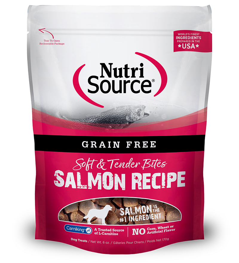 Nutrisource Dog Treats Grain Free Tender Bites Salmon 6 oz