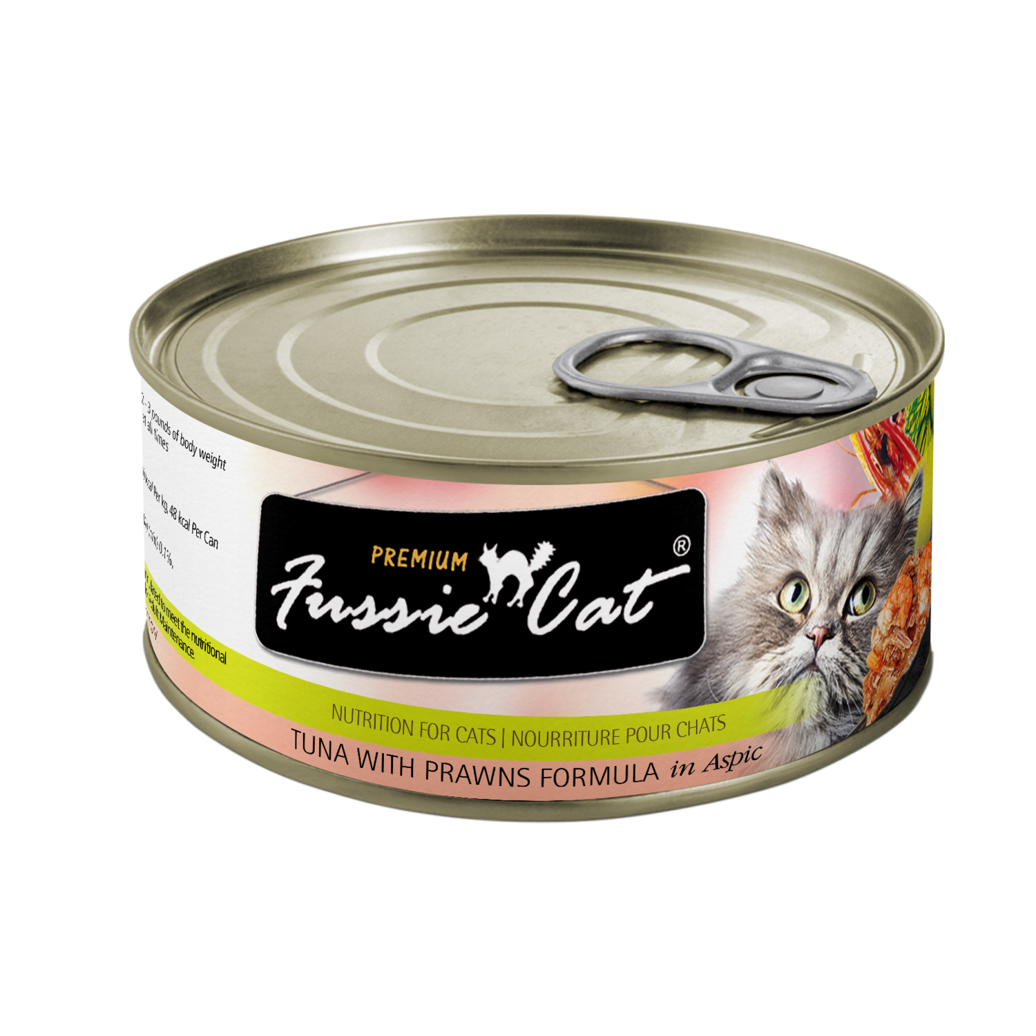 Fussie Cat Can Premium Tuna &amp; Prawns in Aspic 2.82 oz