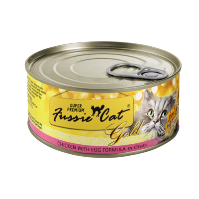 Fussie Cat Can Super Premium Chicken &amp; Egg Gravy 2.82 oz