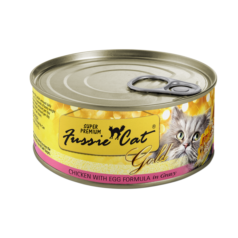 Fussie Cat Can Super Premium Chicken &amp; Egg Gravy 2.82 oz
