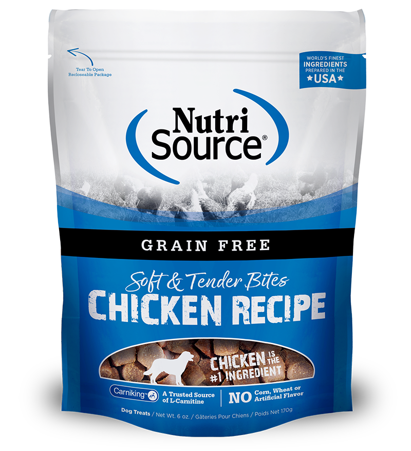 Nutrisource Dog Treats Grain Free Tender Bites Chicken 6 oz