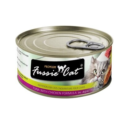 Fussie Cat Can Premium Tuna with Chicken Formula in Aspic 2.82 oz