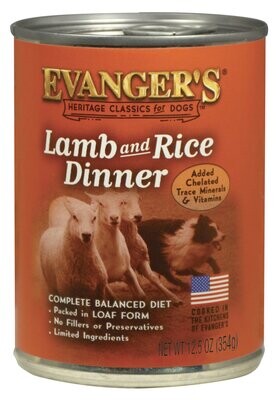 Evanger&#39;s Classic Lamb &amp; Rice 12.5 oz