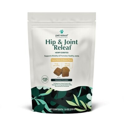 Pet Releaf Edibites Hip &amp; Joint Peanut Butter &amp; Banana Large Breed 7.5 oz