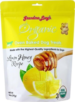 Grandma Lucy&#39;s Organic Oven Baked Lemon &amp; Honey Treats 14 oz