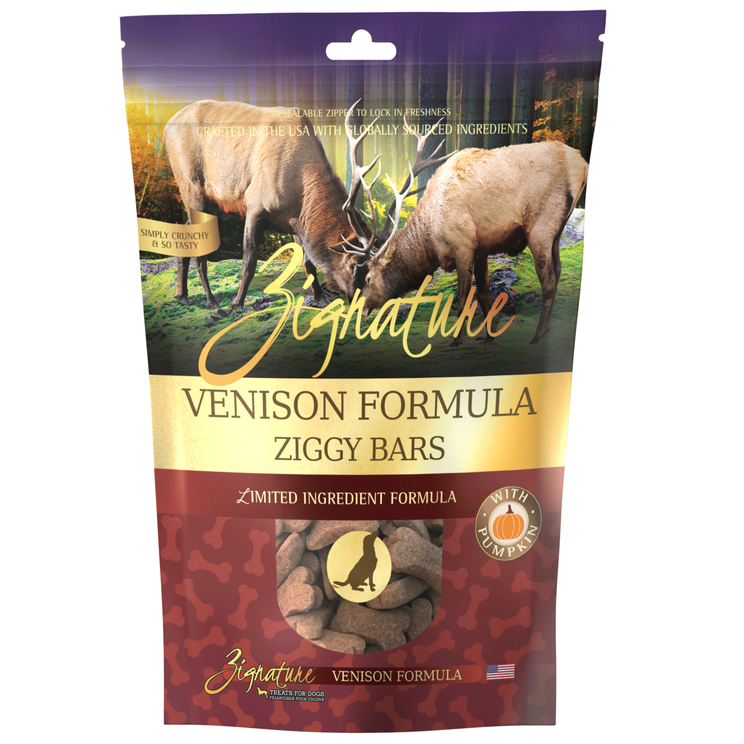 Zignature Ziggy Bars Venison Formula 12 oz