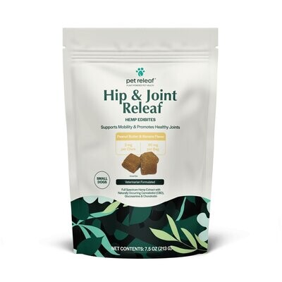 Pet Releaf Edibites Hip &amp; Joint Peanut Butter &amp; Banana Small Breed 7.5 oz