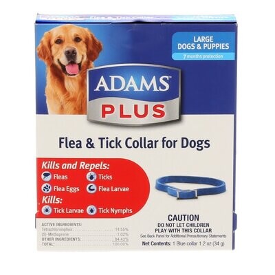 Adams Plus Flea &amp; Tick Dog Collar Large