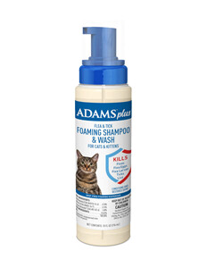 Adams Plus Flea &amp; Tick Foaming Cat Shampoo 10 oz