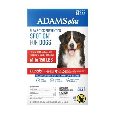 Adams Plus Flea &amp; Tick Spot On XL Dogs 3 pk
