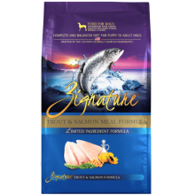 Zignature Trout &amp; Salmon Formula Limited Ingredient Dog Food 12.5 lbs