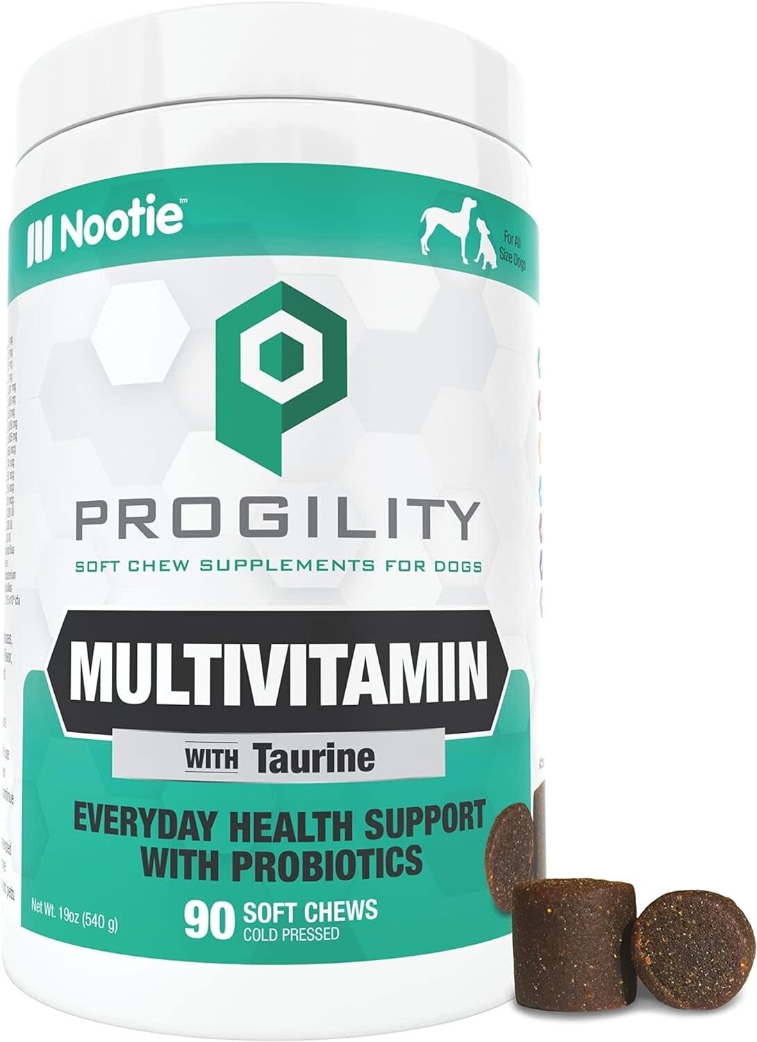 Nootie Progility Soft Chews Supplements Multivitamin with Taurine 90 count