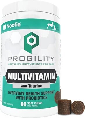 Nootie Progility Soft Chews Supplements Multivitamin with Taurine 90 count