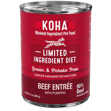 Koha Dog Can Limited Ingredient Diet Beef Entree 13 oz Case of 12
