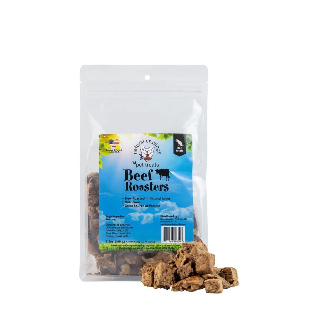 Natural Cravings Beef Roaster Lung Bites 1 Lb