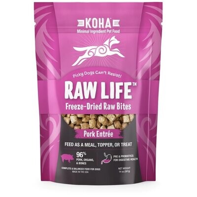 Koha Raw Life Freeze-Dried Bites Pork 14 oz