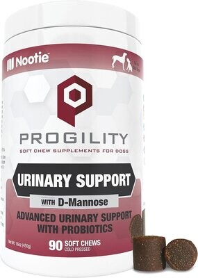 Nootie Progility Soft Chews Supplements Urinary Support with D-Mannose 90 count