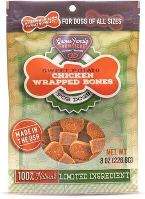Gaines Family Farmstead Sweet Potato Bones Chicken Wrapped 8 oz
