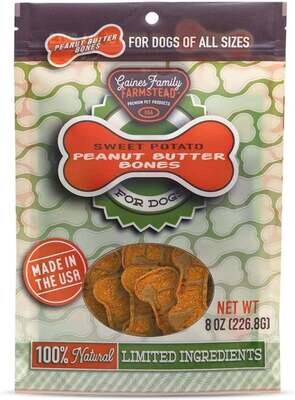 Gaines Family Farmstead Sweet Potato Peanut Butter Bones 8 oz